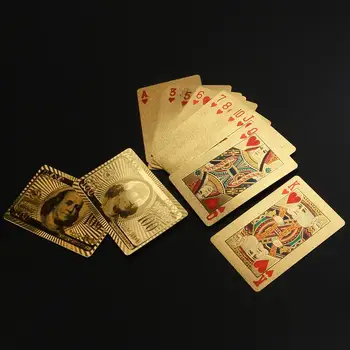 Kabini, Zlata Folija Dolar Style Poker, Igralne Karte Stranka Igra Zabavna Dobave