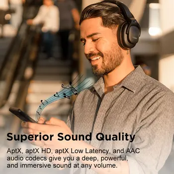 COWIN E9 Aktivni šumov, Slušalke Bluetooth Brezžične Slušalke Slušalke na Ušesu z Mikrofonom Aptx HD zvok