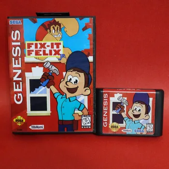 Fix It Felix Jr 16 bit MD kartico z Drobno polje Sega MegaDrive Video Igra konzola sistema
