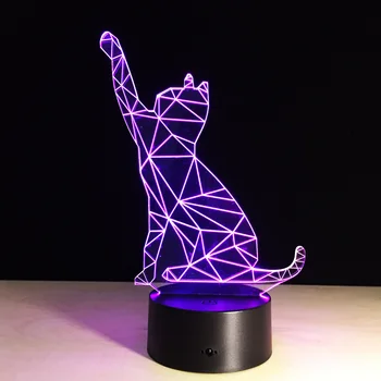 Cartoon Živali Dekoracijo LED Mačka Lučka Sreče za pisarne Dekor z RGB Barva Spreminja, Učinek, Narejene na Kitajskem