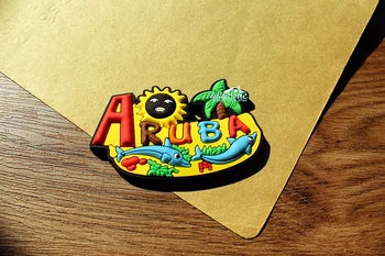 Karibskem Morju ARUBA Turističnega Potovanja, trgovina s Spominki, 3D Gume Dekorativni Hladilnik Magnet Luštna IDEJA za DARILO