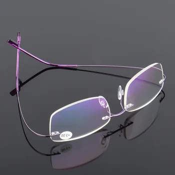 Prilagodljiv Rimless Obravnavi Očala Proti Modra Svetloba Očala Ultralahkih Dioptrije Lupo Reader +1.0 +1.5 +2.0 +2.5 +3.0 +3.5 +4.0