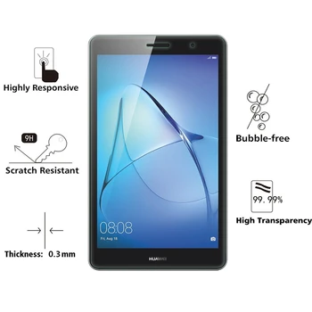 2pcs/veliko 9H Kaljeno Steklo Screen Protector Za Huawei MediaPad T3 8.0 7.0 3G 4G WiFi Tablet Zaščitno folijo Za KOB-L09 KOB-W09