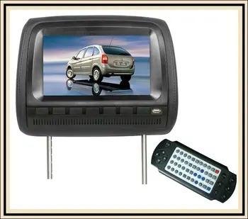 Brezplačna dostava 9 inch vzglavnik avto dvd z zadrgo pokrov+digitalni plošči+32bit igra+IR+USB+SD+FM