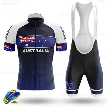 2021 Avstralija Kolesarjenje bo Ustrezala Moške Poletne Dihanje MTB Kolo Jersey Set Pro Team Ciclismo Ropa Bib Hlače Maillot Komplet Kolo Enotna