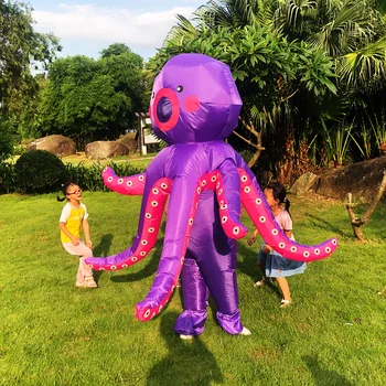 2020 Nova Hobotnica Napihljivi Kostumi za noč Čarovnic Cosplay Kostum Vijolično Seafish Stranka Vlogo Igrajo Disfraz za Odraslo Žensko Človek