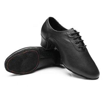 USHINE 24-44 črno mehko PU praksi učitelj čevlji nacionalni standard, latinska plesne čevlje otroke človek