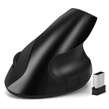 SeenDa Polnilna 2.4 G Wireless Mouse 1600 DPI Visoko Natančnost Ergonomska Optični Miši s 6 Gumbov