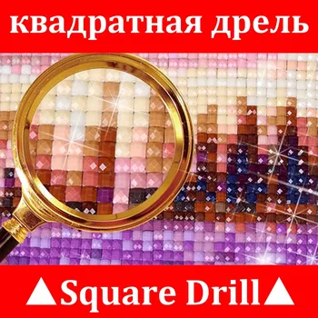 Celoten krog Diamond slikarstvo Navzkrižno šiv Jež&apple celoten kvadratni Diamond mozaik gozda 5D DIY Diamond vezenje Manjših živali