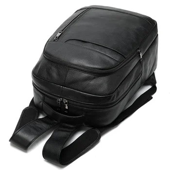 WESTAL moških vrečko moška usnjena nahrbtnik priložnostne šolsko torbo za moške pravega usnja nahrbtnik moški potovanja daypack 15.6 inch laptop torba