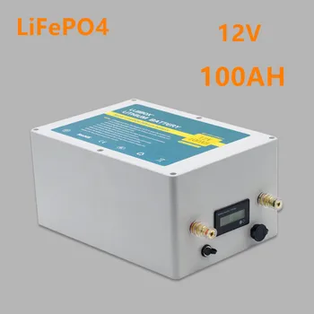 12v Lifepo4 12V 100ah lifepo4 baterije 12.8 v lifepo4 100AH litij-ionska baterija z 10A polnilec za inverter,sončna, LED