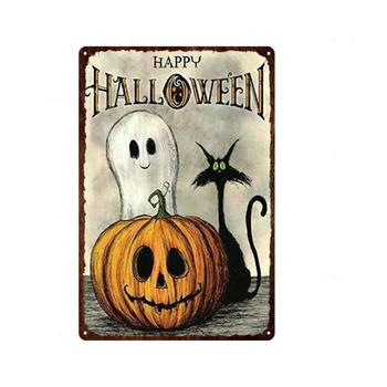Doma Dekoracijo Božični Halloween Buče Tin Prijavite Letnik Ploščo Plakat Pin Up Umetnosti, Slikarstva Kovine Znaki Dekor Za Bar Kuhinja