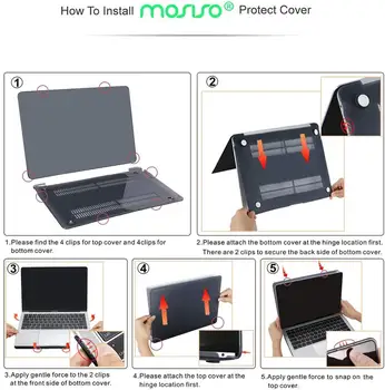 MOSISO Laptop Primeru za Macbook Air 13 A1932 A2179 Pro 13 Pro15 Retina A1502 Sprostitev 2017 2016 Zvezek Izvajanje namestite Pokrov