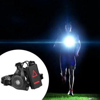 OUTAD Šport na Prostem, ki Teče Luči Q5 LED Noč zapored Svetilka Opozorilne Luči USB Charge Prsih Lučka Bela Svetloba Baklo Orodja