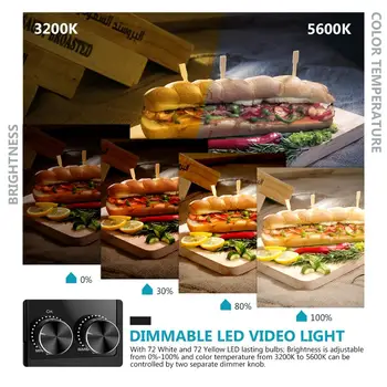 Neewer Super Slim 2.4 G T120 na Fotoaparat z LED Video Luč Bi-color 3200-5600K možnost zatemnitve z LCD Zaslonom, Li-ionska Baterija