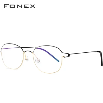 FONEX Titanove Zlitine Okvir Očal Moških Recept Očala korejski Danska Ženske Kratkovidnost Optični Okvir Brezvijačno Očala 98618