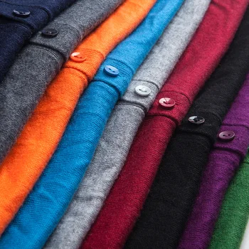 Jeseni novih moških Proti-vrat kašmir pletene cardigan XL toplo dolgo sleeved barva pulover plašč - brezplačna dostava