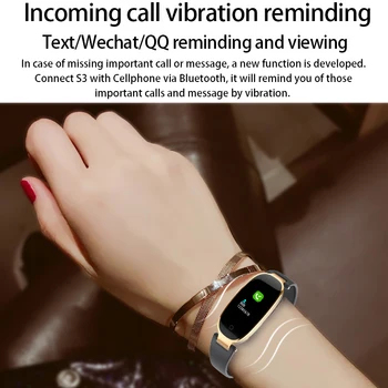 Barvni Zaslon Nepremočljiva S3 Plus Smart Gledajo Ženske, Ženske Srčnega utripa Smartwatch relogio inteligente Za Android IOS reloj