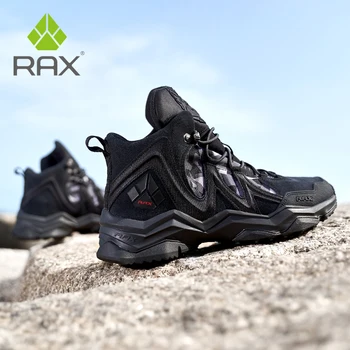 RAX Moški Pohodniški Čevlji zimski Nepremočljiva Prostem Zavezat Moški Usnjeni Pohodniški Čevlji Trail Kampiranje Plezanje Lov Copati Ženske