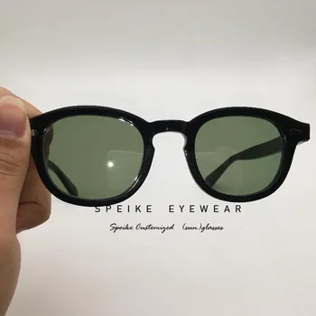 SPEIKE Meri Visoko kakovostna sončna očala Johnny Depp Lemtosh slog Črnega okvirja z zasjenčen kratkovidnost sončna očala 44/46/49 MM