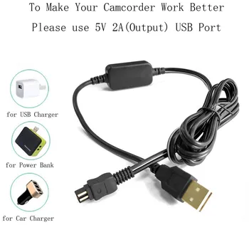USB Power Adapter Polnilec za Sony HDR-XR100, HDR-XR105, HDR-XR106, HDR-XR150, HDR-XR155,HDR-XR160,HDR-XR260V Videokamera Handycam