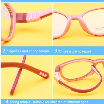 Silikonski Očala Otroci Mehko Varno Vidnega Okvirja Otrok Lahko Naredite Recept Objektiv Fant Očala Otroci Očala Dekle Očala BSX1276