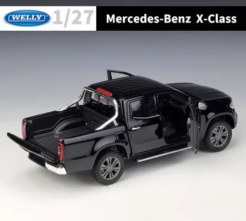 WELLY Diecast 1:24 Car Classic Pickup Tovornjak Mercedes Benz X-Razred Kovinski Vozila Zlitine Model Igrača Avto Za Otroke Darilo Zbirka