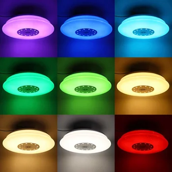 120W LED Glasba Stropne Luči RGB bluetooth Zvočnik Lučka Doma Stranka Spalnica APP/Daljinski upravljalnik Zatemniti Smart Pisane Luči