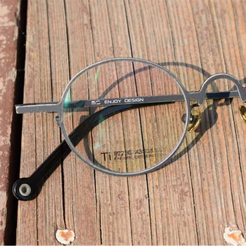 Vintage Ovalne, Okrogle Titana Eyeglass Okvirji Polno Platišča Ročno Izdelana Očala Moški Ženske Očala Rx lahko
