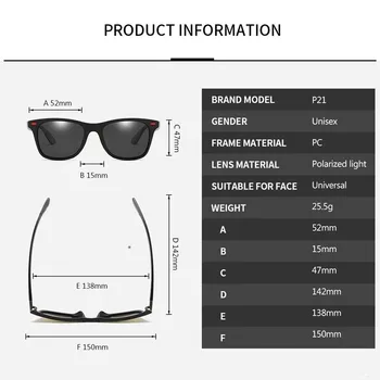 2021 Nova blagovna Znamka Modnih Classic Moške Polarizirana sončna Očala Žensk na Prostem Vožnjo sončna Očala Očala UV400 Gafas De Sol