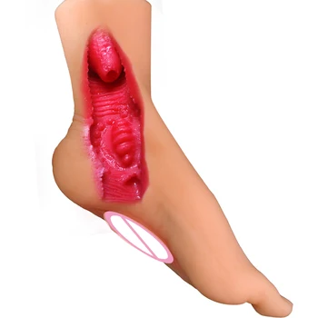 Moška masturbacija mehke gume stopala fetiš na stopala, model vstavi v nožnico Realne silikonski realne mehka stopala model igrače
