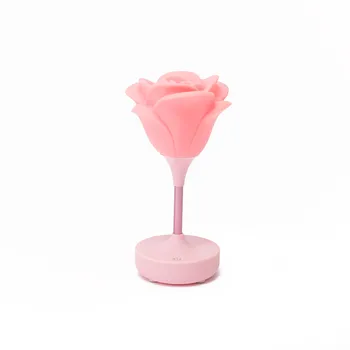 USB Touch Zatemnitev Rose Silikona LED Nočna Lučka Otroci Spalnica Doma Sodobna Notranja Študija Romantično Dekoracijo Ustvarjalni Dar, Lučka