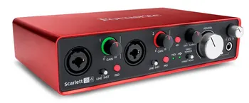 Original FOCUSRITE Scarlett 2i4 II 2. generacije USB avdio vmesnik, zvočne kartice strokovnjak za snemanje 2 v / 4