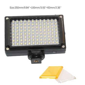 96 LED video luč prenosna selfie fill light pozornosti z hotshoe za pametni mobilni telefon, fotoaparat