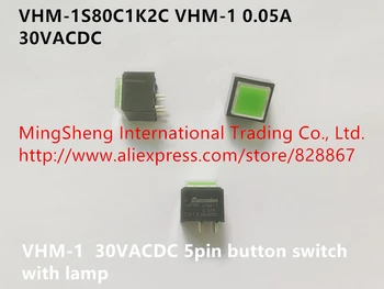 Izvirne nove VHM-1S80C1K2C VHM-1 0.05 A 30VACDC 5pin gumb preklopi s svetilko