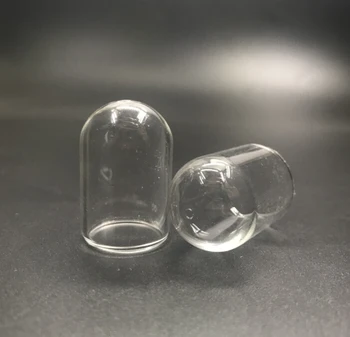 10pcs/veliko 30x20mm DIY cev bell obliko vrh z eno luknjo, steklene krogle za kozarce locket obesek steklenici tehtnica obesek poroko dekor