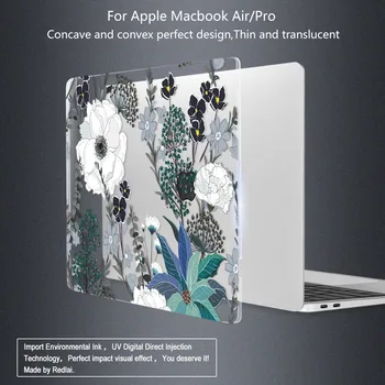 Cvjetnim Tiskanja Plastičnih Trdo Lupino kovček za MacBook Air Pro Retina 12 13 15 16 palčni 2020 A2338 A2289 A2179 A2337 A2141 A1932 Pokrov
