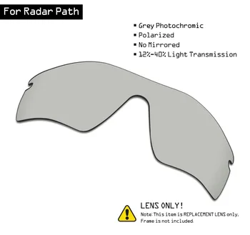 SmartVLT Polarizirana sončna Očala Zamenjava Leč za Oakley Radar Path - Siva Photochromic