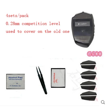 4set/paket competiton ravni mouseskate za Logitech G600 strokovno Linijo igre mouse noge mousepad
