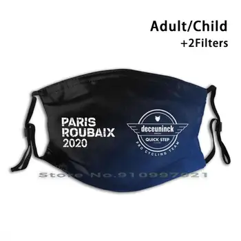 Deceuninck Quick Step - Paris Roubaix 2020 Stroj Za Večkratno Uporabo Usta, Obraz Maske Z Filtri Za Otroke, Odrasle, Pariz, Francija Roubaix