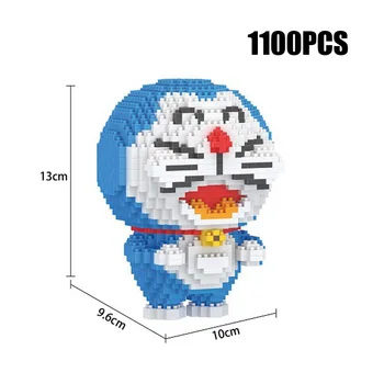 Klasična Doraemon JAPONSKA RISANKA mikro diamond gradnik robot mačka nanobricks izobraževalne igrače za otroke darila