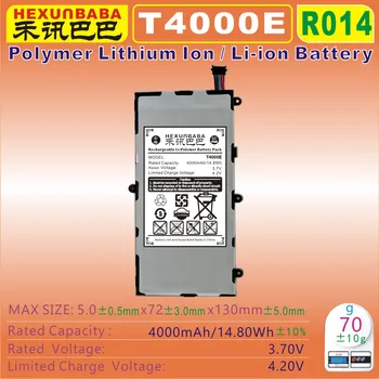 [ T4000E ] 3,7 V Li - Polymer litij-ionska Mobile/ TABLIČNI RAČUNALNIK baterija primerna za SAMSUNG Galaxy TAB SM-T210 T211 T2105 T217 [R014]