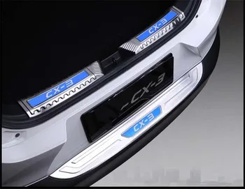Avto oprema iz nerjavečega jekla Zadnji Odbijač Avtomobilska vrata, pokrov znotraj in zunaj vrata polico ploščo Za Mazda CX-3 leta 2018 Avto Styling