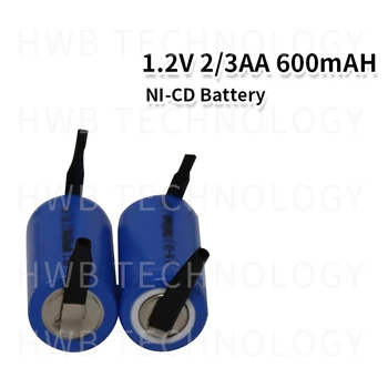 12pcs/veliko AA Ni-Cd 1,2 V 2/3AA 600mAH akumulatorska baterija NiCd polnjenje Baterije - Modra Brezplačna Dostava