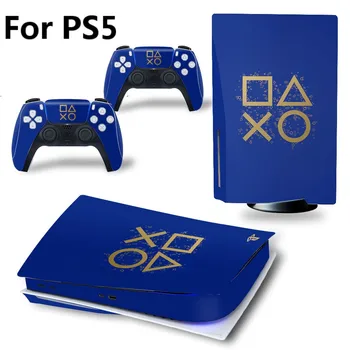 Za PS5 Zaslon film Disk Viny Nalepke Nalepke Konzole + 2 Krmilnik Kože Nalepke Za Sony Playstation 5 Igra Dodatki barve