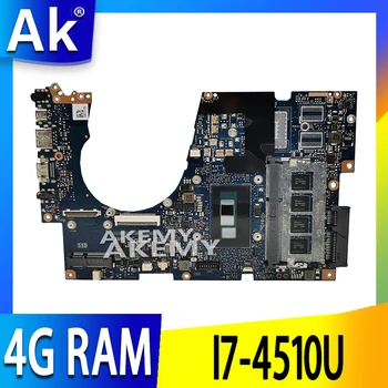 AK UX303LA Prenosni računalnik z matično ploščo Za Asus UX303LA UX303LB UX303LN UX303L UX303 Test original mainboard 4G RAM I7-4510U
