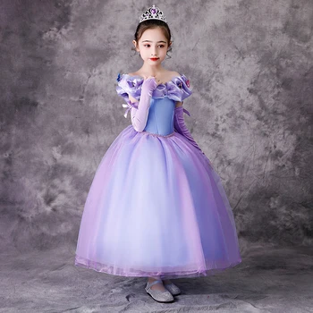 Fancy Cosplay Elsa Dekleta Princesa Obleko pepelka Kostum Za noč Čarovnic, Božič Otroci Stranke Obleke Počitnice Dekliška Oblačila