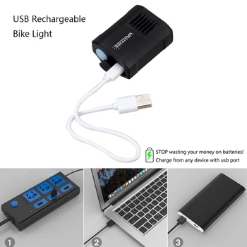 Nepremočljiva Sprednje Kolo Smerniki USB Polnilne Kolesarska Svetilka z Mini Varnost Opozorilo LED Kolesarska Luč