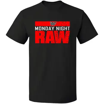 Ponedeljek Noč Raw Je Vojna WWF Logotip Tshirt BREZPLAČNA DOSTAVA T-SHIRT S - 3XL Rokav T Shirt Poletje Tee Moški zgornji deli Oblačil