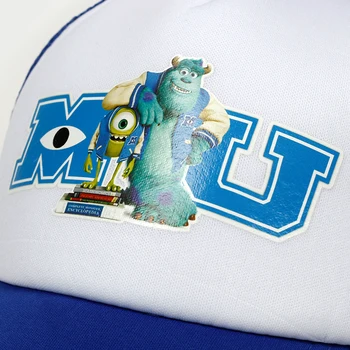 2018 Pošasti Univerze Sulley Mike Baseball Caps MU Tovornjak skp Črke Unisex Pixar Film Modri Klobuk Nastavljiv Hip Hop Kape Snap